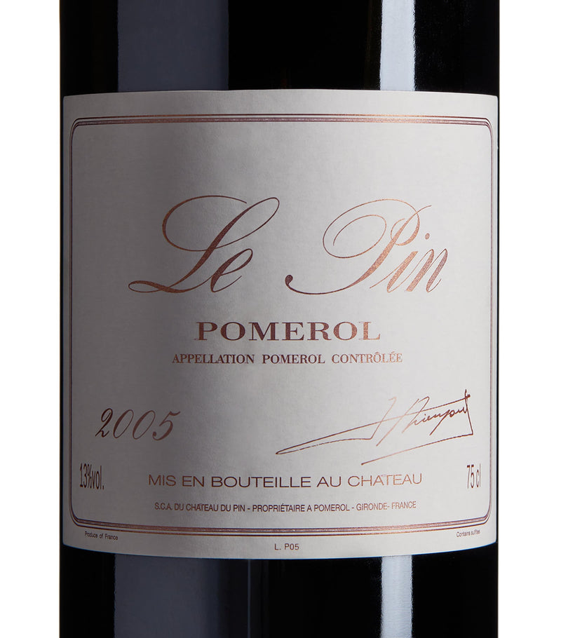 Le Pin Merlot wine 2005 75cl, UK version