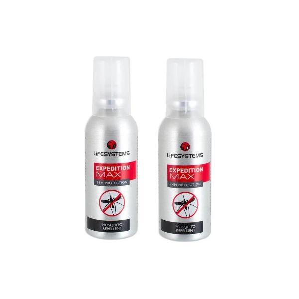 Lifesystems Expedition MAX mosquito repellent twin pack 50ml (British brand)
