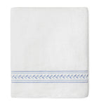 Pratesi cotton bath sheet 40x70cm embroidered laurel motif, imported from the UK