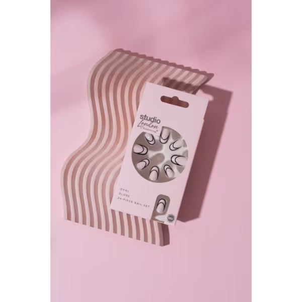 Studio London black tip french nails 24pcs (British brand)
