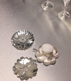 Christofle silver-plated four-leaf clover dish 11cm - British product
