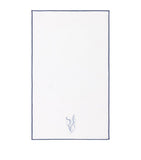 Organic Cotton Guest Towel with Seaweed Embroidery, 42cm x 70cm