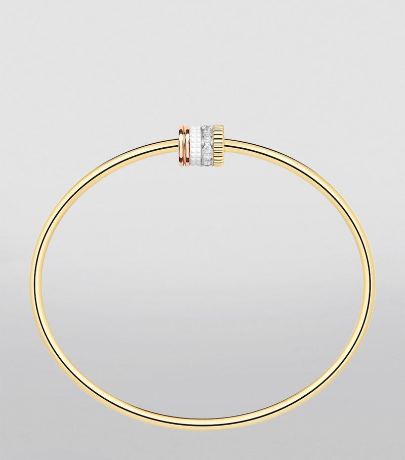 Boucheron Quatre White Edition gold diamond bangle (British brand)