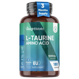 Superdrug WeightWorld L Taurine 1000mg - 180 Vegan Capsules, 3 Month Supply- Buy online at McGrocer