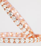 Harrods rose gold hoop earrings 2.00ctw (British brand)