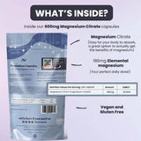 Our Remedy Magnesium Citrate 600mg capsules, UK version