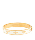 Halcyon Days 18kt gold plated bee bangle, imported from the UK