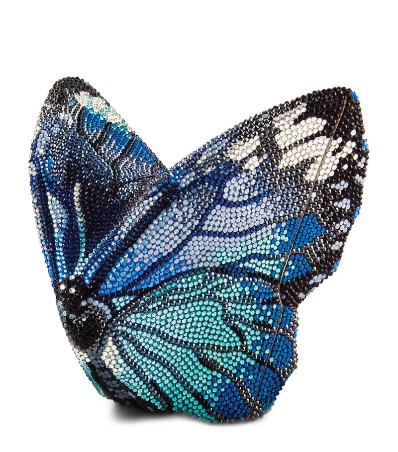 Judith Leiber Butterfly Mila clutch bag with crystals, imported from the UK