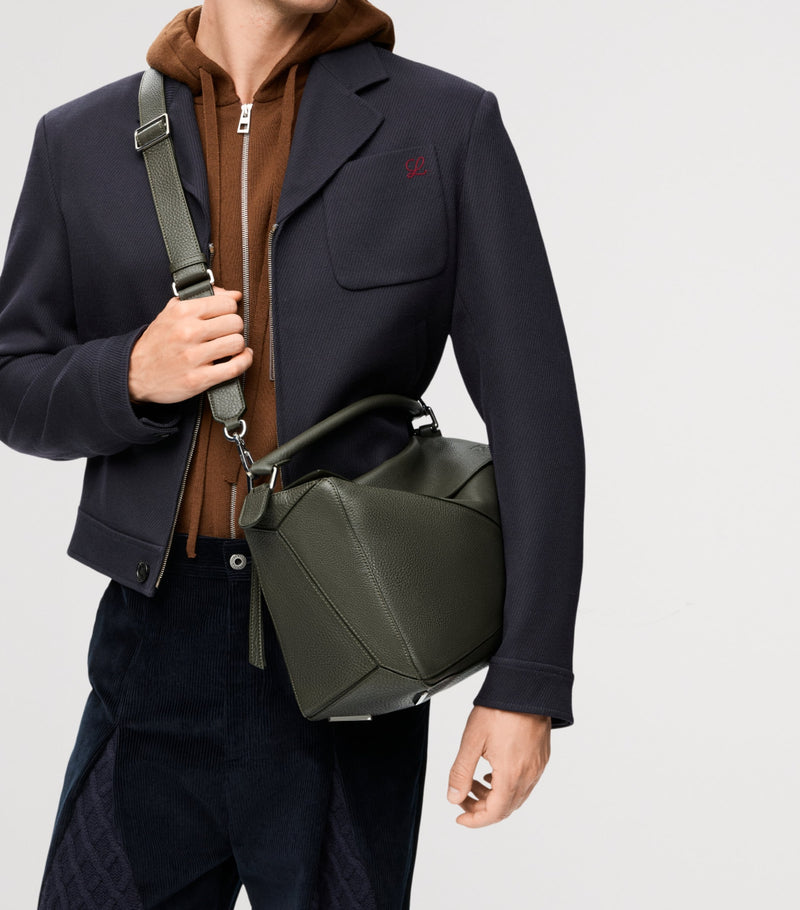 LOEWE Puzzle large leather top-handle bag, UK version