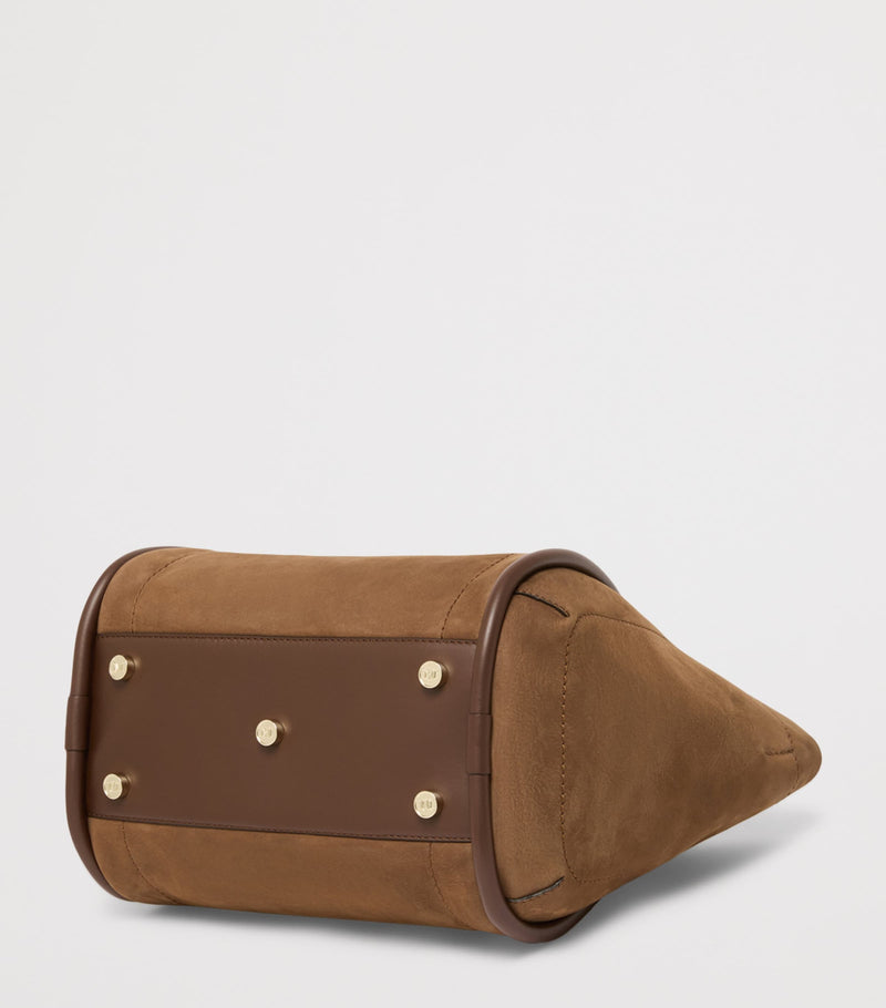 Max Mara small nubuck leather top-handle bag, UK version