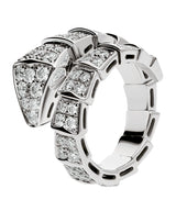 Harrods Bvlgari Serpenti Viper Ring White Gold and Diamond- Buy online at McGrocer
