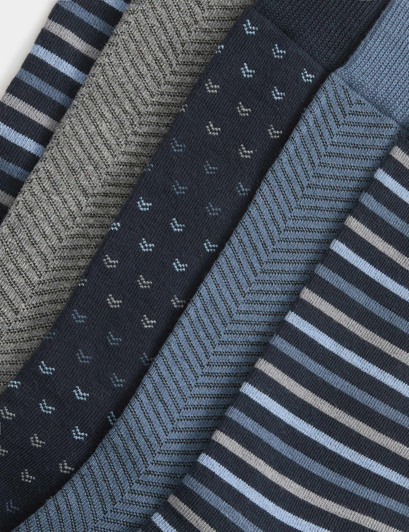 M&S Cool Fresh geometric cotton rich socks 5 pack (British brand)