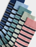 M&S Cool & Fresh striped cotton rich socks 5 pack, UK version