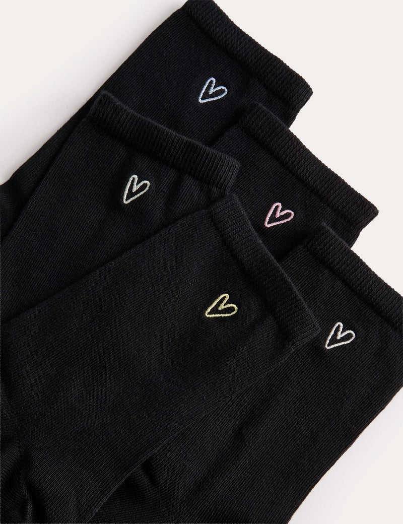 M&S embroidered crew socks cotton rich 5 pack (British brand)