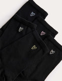 M&S embroidered crew socks cotton rich 5 pack (British brand)
