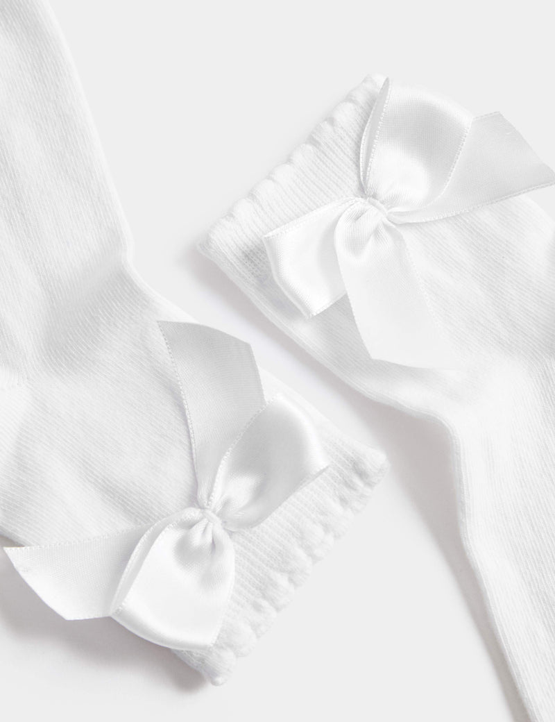 Cotton rich bow knee high socks 5 pack size 6-7 imported UK