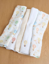 M&S JoJo Maman Bébé 5 Pack Pure Cotton Hot Air Balloon Muslins- Buy online at McGrocer