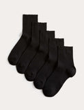 M&S supersoft ribbed quarter socks 5 pack, imported from the UK