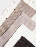 M&S supersoft spot ankle-high crew socks 5 pack, UK version