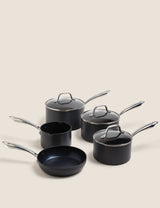 M&S 5 Piece Hard Anodised Pan Set Cookware Set- Buy online at McGrocer
