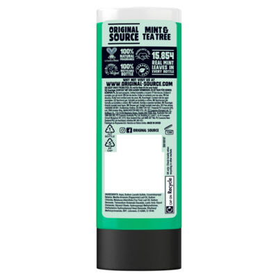Original Source Mint & Tea Tree Vegan Shower Gel 500ml, imported from the UK