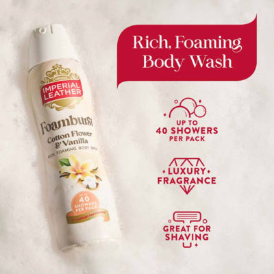 Imperial Leather Cotton Flower & Vanilla Foamburst body wash 200ml, UK version