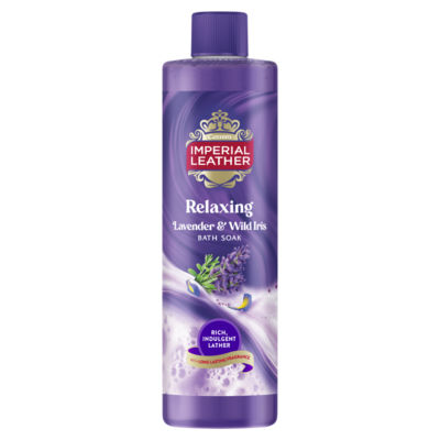 Imperial Leather relaxing lavender & wild iris bath soak 850ml, UK version