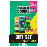 Original Source Oddballs gift set with shower gels and socks, UK version
