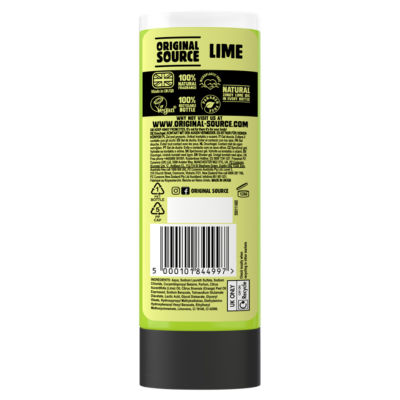 Original Source Zingy Lime shower gel 250ml, imported from the UK