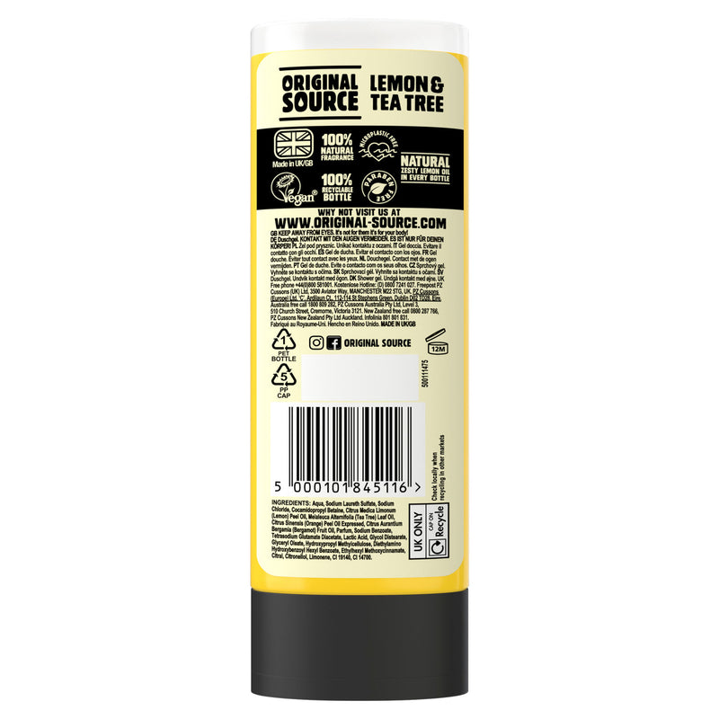 Original Source Lemon Tea Tree Shower Gel 250ml, imported from the UK