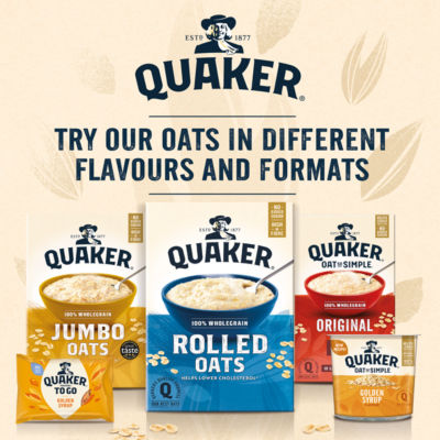 Quaker rolled porridge oats 1.5kg, imported from the UK