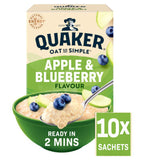 ASDA Quaker Oat So Simple Apple Blueberry Porridge Sachets 10 x 36g- Buy online at McGrocer