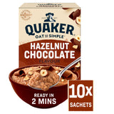 Quaker hazelnut chocolate porridge sachets 10 pack (British brand)