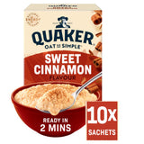 Quaker sweet cinnamon porridge sachets 10x33g, imported from the UK
