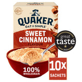 Quaker sweet cinnamon porridge sachets 10x33g, imported from the UK