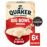 ASDA Quaker Oat So Simple Big Bowl Original Porridge Sachets 6x38.5g- Buy online at McGrocer