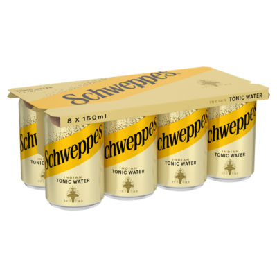 Schweppes Indian Tonic Water multipack 8x150ml, imported from the UK
