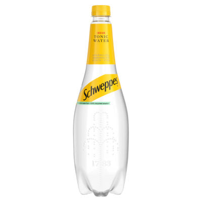 Schweppes Indian Tonic Water 1L, imported from the UK