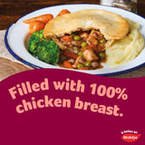 Birds Eye four shortcrust chicken pies 620g pack - British product