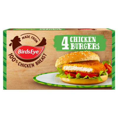 Birds Eye Wholegrain Breaded Chicken Burgers 4 Pack 200g