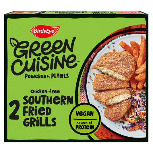Birds Eye 2 Green Cuisine Vegan Chicken Free Southern Fried Grills GOODS ASDA   