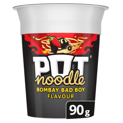 Pot Noodle Bombay Bad Boy instant noodle pot 90g, imported from the UK