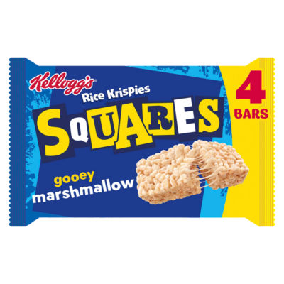 Kellogg's Rice Krispies Squares Chewy Tastic Marshmallow 4x28g, UK version