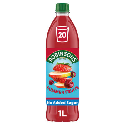 ASDA Robinsons Summer Fruits No Added Sugar Squash 1L- Buy online at McGrocer
