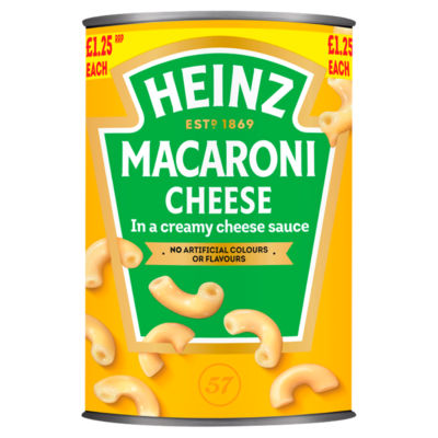 Heinz macaroni cheese ready meal tin 400g, UK version