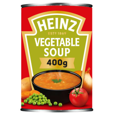 Heinz vegetable soup 400g can, UK version