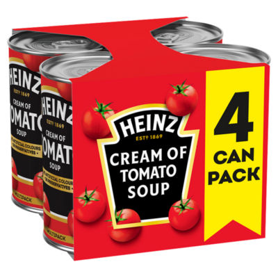 ASDA Heinz Cream of Tomato Soup Multipack 4 x 400g- Buy online at McGrocer