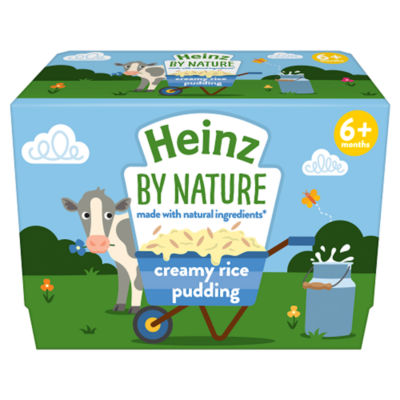Heinz creamy rice pudding pots 6+ months 4 x 100g, UK version
