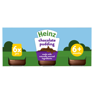 ASDA Heinz By Nature Chocolate Pudding 6+ Months Baby Food Dessert 6 x 120g- Buy online at McGrocer