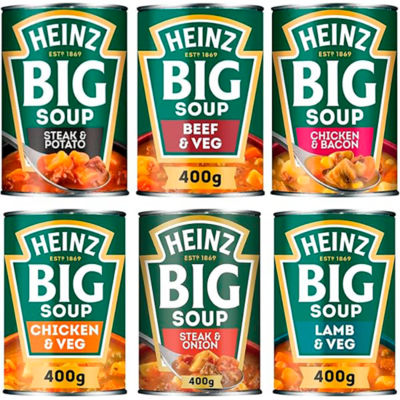 Heinz Steak and Onion tinned soup 400g - British product